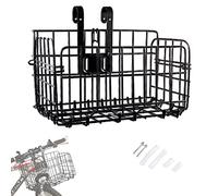 CaiYuanGJ Cestino per Bici, Cestino Pieghevole per Bicicletta, Cestino Pieghevole Staccabile, Cestino per Bicicletta Sospeso, per Biciclette, Biciclette Pieghevoli, con 2 Viti, Nero