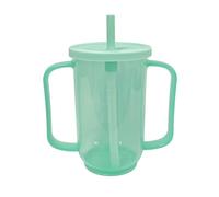 CAIYZH Tazza Nosey For Adulti Con Supporto A 2 Manici 350 Ml, Anti-rovesciamento Tazza For Pazienti Allettati, L'alimentazione Di Anziani, Disabili E Convalescenti(Green)