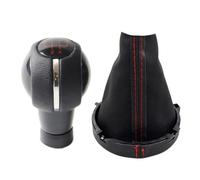 CAIZHICNC Pomello del Cambio 5/6 velocità Manuale Car Styling Leva Pomello Cambio Stick Pen Gaitor Boot Collare Copertura per Mini per Cooper F54 F55 F56 F57 F60(2pcs Red 5 Speed)