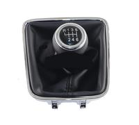 CAIZHICNC Pomello del Cambio per VW per Tiguan 2007-2011 Accessori per Auto Manuale Automatico 6 velocità Pomello Leva Cambio in Pelle con Copertura Antipolvere