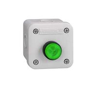 CAJA 1 PULS LUM RASANTE LED VERDE NA 230