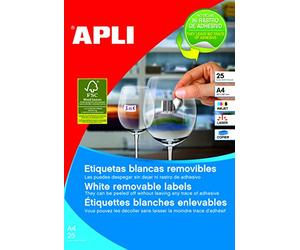Caja de 25 hojas de etiquetas multiusos Ref. 10198 Apli