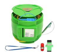 Caja de cable de lanzamiento para OTDR, cable de extensión de prueba de fibra óptica monomodo con conector SC UPC a LC, diseño de tapa abatible para la compensación de puntos (1000M)