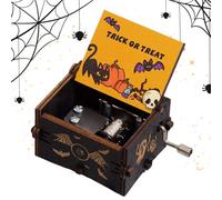 Caja de música de madera con manovela Caja de música de madera para niños Caja de música de madera Caja de música con manovela Caja de música con canción personalizada Caja de música con tema de Hallo