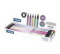 Caja expositora 24 lápices de grafito HB con goma, serie Sunset