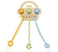 CAJA Giocattolo sensoriale per Bambini da 6 Mesi in Morbido Silicone Perfetto in Viaggio in Auto Passeggino o Aereo stimola Lo Sviluppo motorio Adatto a Maschi e Femmine Compatto e Sicuro