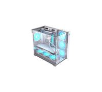 Caja Hiditec SKY Semitorre ATX Triplo Vetro Temperato RGB Argento 7 Ventilatori Pannello USB-C