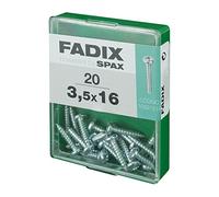 CAJA M 20 uds. TORNILLO ROSCA CHAPA CR CINC 3,5x16mm FADIX