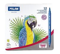 CAJA METÁLICA 12 ROTULADORES DOBLE PUNTA Ø2mm FINA-PINCEL MILAN