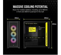 Caja para PC - CORSAIR - FRAME 5000D RS ARGB Airflow - Semitorre - Negra - CC-9011309-WW