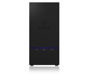 Caja PC ICY BOX IB-RD3621U3 3.5 pollici Plastica Nera Doppia Baia USB 3.2