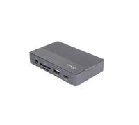 TOOQ TQE-2242G - Scatola esterna per SSD M.2 NVMe/SATA con hub 10 in 1, USB-C 3.2 Gen2, 2 USB-A 3.1 Gen2, USB-A 2.0, HDMI 2.0, RJ45 Gigabit, lettore SD/TF, audio 3,5 mm e ricarica PD 100 W, grigio