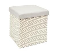 CAJA-PUF PLEGABLE TRENZADO GRI