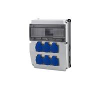 CAJA Quadro elettrico 12M prese BICOLORE 6x230V/12 moduli F3.2704