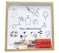 Caja Recuerdos Viajes - Contenedor Entradas Cine Conciertos, Caja Archivo Decorativa Monedas Postales Sellos | Estilo Duradero Portátil Versátil, Accesorio Aventuras Eventos Especiales