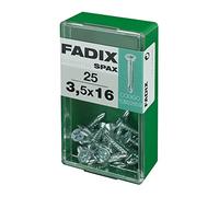 CAJA S 25 uds. TORNILLO ROSCA CHAPA CP AUTOT. CINC 3,5x16mm FADIX