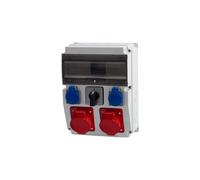 CAJA Sdoppiatore 12M Prese 16A 5p, 32A 5p, 2x230V F3.0458