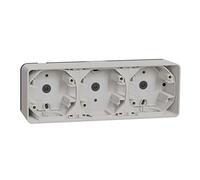 Caja triple superficie horizontal Blanco