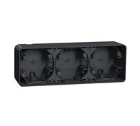 Caja triple superficie horizontal Gris
