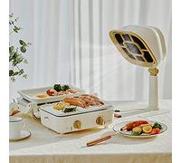 CAJOLI Cappuccio Portatile, Angolo Regolabile, Facile da Pulire, Cappa da Tavolo Barbecue, Adatto ai ristoranti di Famiglia,Bianca