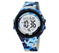 CakCity Orologio da polso digitale da uomo, impermeabile, sportivo, con timer, cronometro, conto alla rovescia, sveglia, doppio fuso orario, unisex