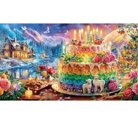 cake 1000 pezzi Puzzle per adulti e bambini di 12+ anni Estremamente difficile Idea regalo perfetta Carta riciclata 38x26/1000 pezzi