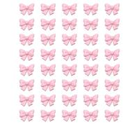 Cake Bows - 40 Piece Bowknot Dessert Decoration Set | Pastel Cupcake Toppers, Coquette Party Decor, Elegant Baking Accent | for Birthday Wedding Christmas Valentine Holiday