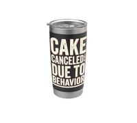 Cake Canceled Funny Birthday Humor Bicchiere termico in acciaio inox doppia parete