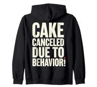 Cake Canceled Funny Birthday Humor Felpa con Cappuccio