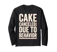 Cake Canceled Funny Birthday Humor Maglia a Manica