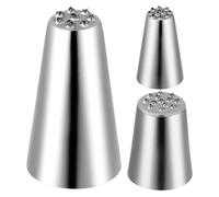Cake Decorating Grass Piping Tips 3 Pack - Stainless Steel Frosting Nozzles, Reusable Rustproof Cream Piping Tool Set | For Cupcakes, Pastry, Cookies, Home Kitchen, Bakery, Restaurant Use
