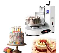 Cake Decorating Machine,Low-Noise Cake Frosting Machine, Turntable with Adjustable Scraper, Suitable for 4-inch to 12-inch Cakes (Three Colors Available)(White)