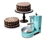 Cake decorating machine, low noise, turntable with adjustable scraper, suitable for 4-12 inch cakes, 60-320rpm(Green)