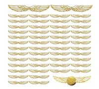 Cake Decorating Supplies, Shimmer Wing Toppers, 4.72x0.79in Paper Craft Ornaments, Elegant Lightweight Design, Food Safe Authentic Material for Wedding, Bakery, Dessert, Pastry, Mousse, Table Use