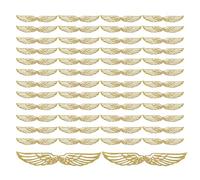Cake Decorations Set, Shimmer Wing Paper Toppers, 50 Piece Elegant Craft Kit with Lightweight Cutouts for Wedding Mousse Pastry Dessert Ice Cream Bakery Chef Display Table