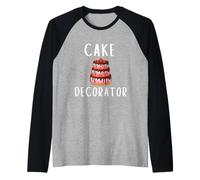 Cake Decorator Uniform Wedding Bakers Pastry Chef Bakery Maglia con Maniche Raglan