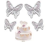 Cake Design Stampi, 4 Pezzi Taglierina di Plastica di Plastica del Commestibile Della Torta per La Torta, Cupcakes, Sugarcraft, Fondente e Decorazione di Mestieri