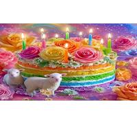 cake Jigsaw Puzzle Impossible 1000Pcs Decorazione per la casa. Giochi di Rilassamento e Intelletto per adulti e ragazzi da 14 anni 75x50cm/1000pcs