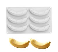 Cake Mold 6 Cavity Banana Shape Decoration Mould Baking-Safe Mold