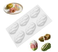 Cake Molds For Baking | 3D Nut Shape Dessert Jelly Pan,6 Cavity Pudding Mold | Ideal For Home Kitchen Baking Pastry Bakery Restaurant Cafe