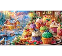 cake Puzzle 1000 pezzi Carta riciclata Giochi educativi Idea regalo perfetta per adulti e bambini di 12 anni in su Bellissimo puzzle decorativo 70x50/1000 pezzi