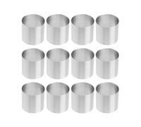 Cake Ring Stainless Steel Cake Mold for Baking 12Pcs Round Circle Mousse Molds
