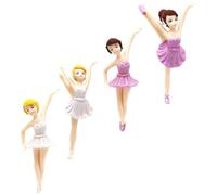 Cake Topper Ballerina Cartone 4 Pezzi in Pvc per Torte