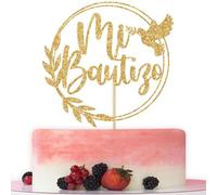 Cake Topper Croce - Decorazioni Prima Comunione e Battesimo per Torta, per la Decorazione di Battesimi, Compleanni (A)