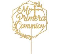 Cake Topper Croce per Decorazione Torta Prima Comunione, Battesimo e Compleanni (B)