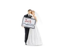 Cake Topper DECORAZIONE torta SPOSI con CORNICE Just Married
