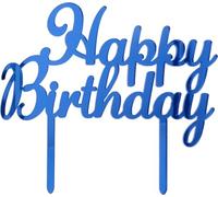 Cake Topper Happy Birthday Plex Blu