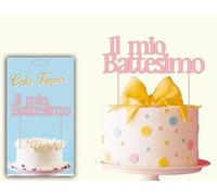 Cake Topper Il Mio Battesimo Rosa Cake 18x15 cm