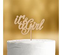 Cake Topper It's a Girl [in scrittura] per baby shower - legno 4 mm - decorazione torta baby shower decorazione ragazza genere reveal party decorazione neutro