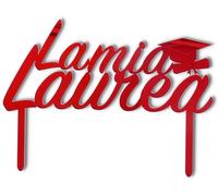 Cake Topper La mia Laurea Rosso